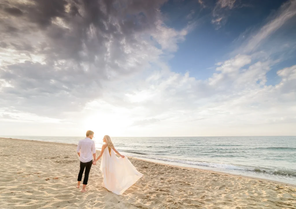 couple walking on the beach