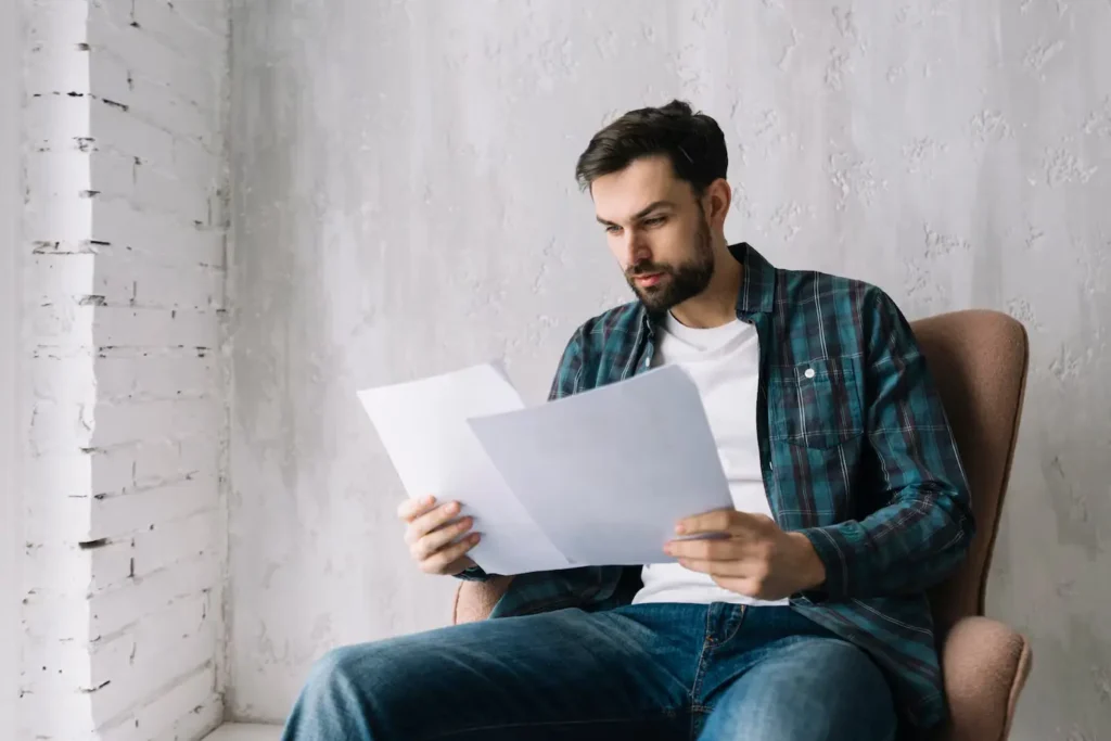 Man Reading Documents