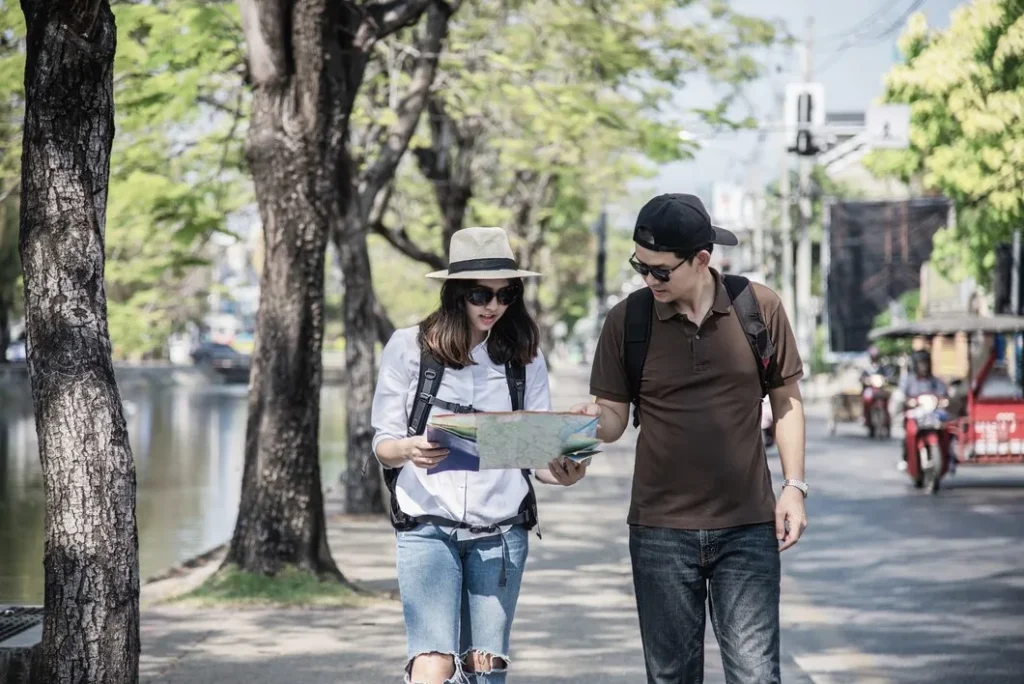 Couple Getting Around the City